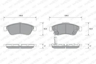 Комплект тормозных колодок, дисковый тормоз WEEN купить