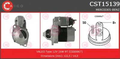 Стартер GENUINE SERIES CASCO купить