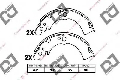 Комплект тормозных колодок DJ PARTS купить