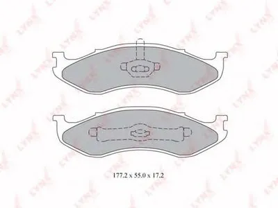 Комплект тормозных колодок, дисковый тормоз LYNXauto купить