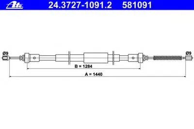 Трос, стояночная тормозная система ATE купить