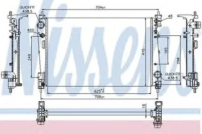 Радиатор, охлаждение двигателя NISSENS купить