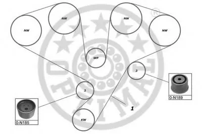Комплект ремня ГРМ OPTIMAL купить