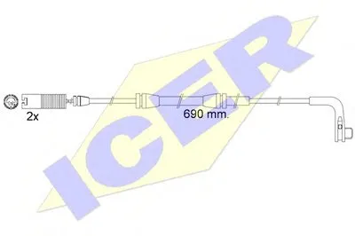 Сигнализатор, износ тормозных колодок ICER купить