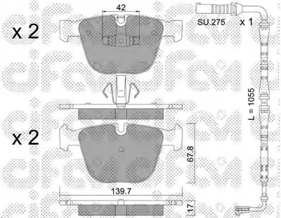 Комплект тормозных колодок, дисковый тормоз CIFAM купить