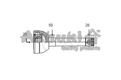 Шарнирный комплект, приводной вал ASHUKI купить