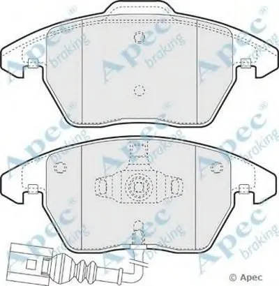 Комплект тормозных колодок, дисковый тормоз APEC braking купить