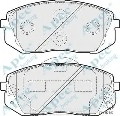 Комплект тормозных колодок, дисковый тормоз APEC braking купить