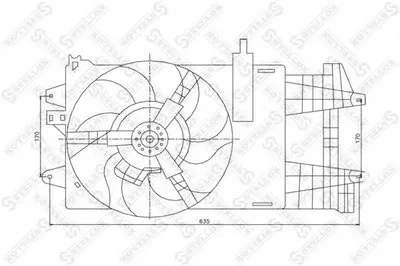 Вентилятор, охлаждение двигателя STELLOX купить