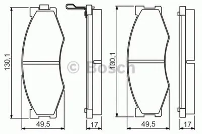 Комплект тормозных колодок, дисковый тормоз BOSCH купить