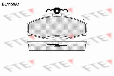 Комплект тормозных колодок, дисковый тормоз FTE купить