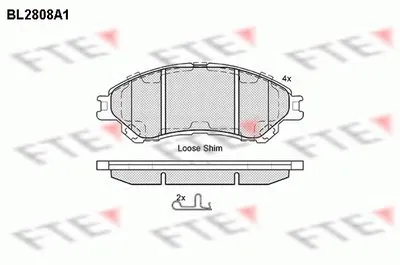 Комплект тормозных колодок, дисковый тормоз FTE купить
