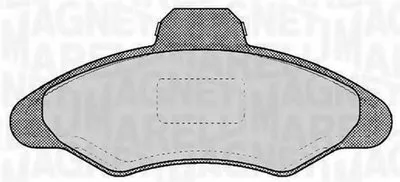 Комплект тормозных колодок, дисковый тормоз MAGNETI MARELLI купить