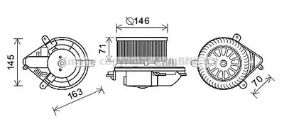 Электродвигатель, вентиляция салона AVA QUALITY COOLING купить