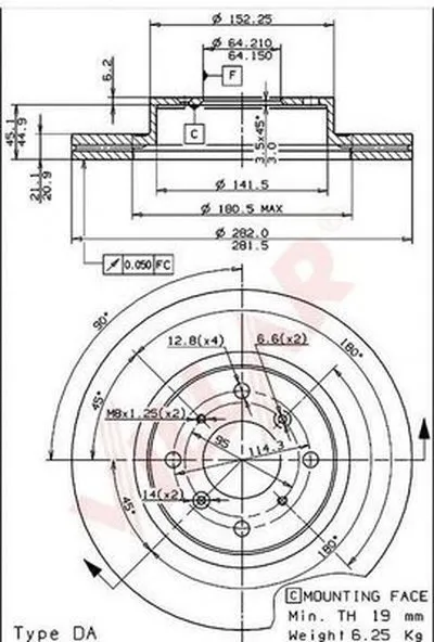 Тормозной диск VILLAR купить