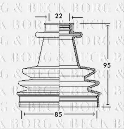 Пыльник, приводной вал BORG & BECK купить