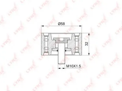 Паразитный / Ведущий ролик, зубчатый ремень LYNXauto купить
