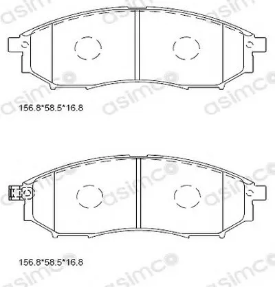 Комплект тормозных колодок, дисковый тормоз ASIMCO купить