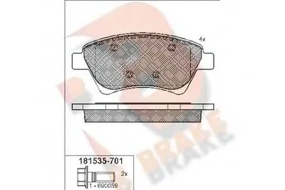 Комплект тормозных колодок, дисковый тормоз R BRAKE купить