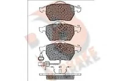 Комплект тормозных колодок, дисковый тормоз R BRAKE купить