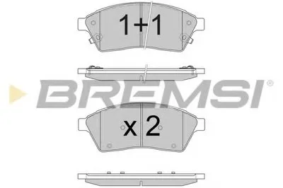 Комплект тормозных колодок, дисковый тормоз BREMSI купить
