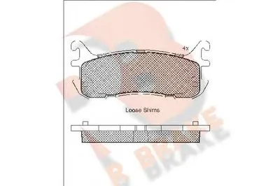 Комплект тормозных колодок, дисковый тормоз R BRAKE купить