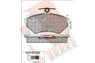 Комплект тормозных колодок, дисковый тормоз R BRAKE купить