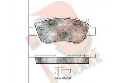 Комплект тормозных колодок, дисковый тормоз R BRAKE купить