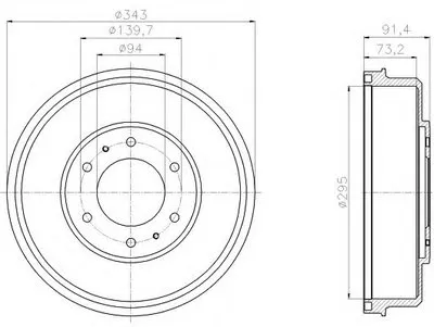Тормозной барабан HELLA купить