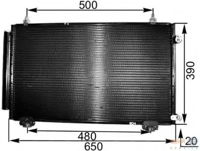 Конденсатор, кондиционер BEHR HELLA SERVICE HELLA купить