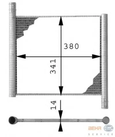 Радиатор, охлаждение двигателя BEHR HELLA SERVICE HELLA купить