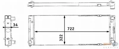 Радиатор, охлаждение двигателя BEHR HELLA SERVICE HELLA купить