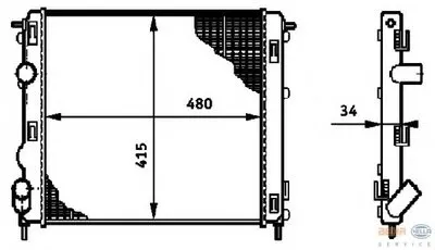 Радиатор, охлаждение двигателя BEHR HELLA SERVICE HELLA купить