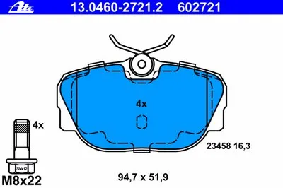 Комплект тормозных колодок, дисковый тормоз ATE купить