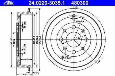 Тормозной барабан ATE купить