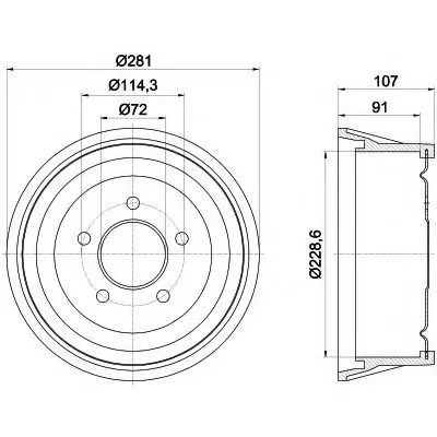 Тормозной барабан HELLA PAGID купить