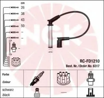 Комплект проводов зажигания NGK купить