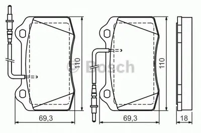 Комплект тормозных колодок, дисковый тормоз