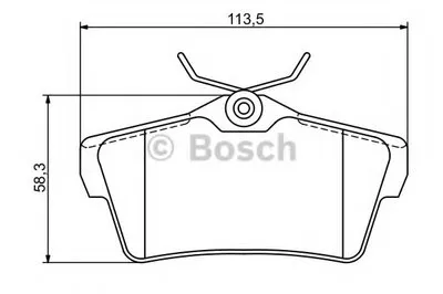 Комплект тормозных колодок, дисковый тормоз BOSCH купить