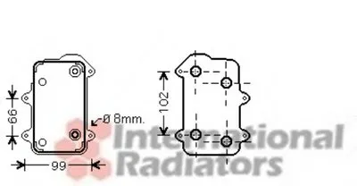 масляный радиатор, двигательное масло VAN WEZEL купить
