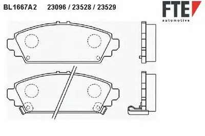 Комплект тормозных колодок, дисковый тормоз FTE купить