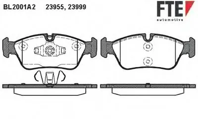Комплект тормозных колодок, дисковый тормоз FTE купить