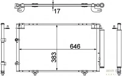 Конденсатор, кондиционер BEHR HELLA SERVICE купить