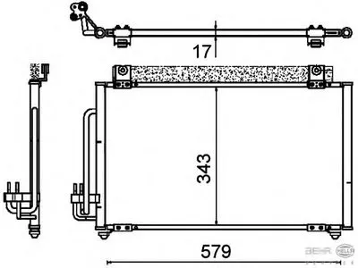 Конденсатор, кондиционер BEHR HELLA SERVICE купить