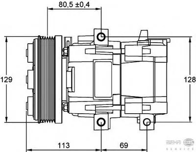 Компрессор, кондиционер BEHR HELLA SERVICE купить
