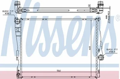 Радиатор, охлаждение двигателя NISSENS купить