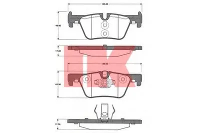 Комплект тормозных колодок, дисковый тормоз NK купить