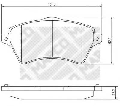 Комплект тормозных колодок, дисковый тормоз MAPCO купить