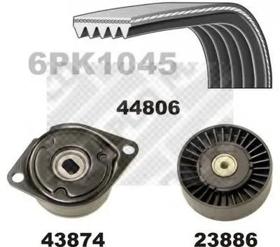 Поликлиновой ременный комплект MAPCO купить