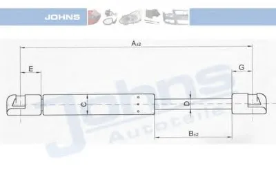 Газовая пружина, крышка багажник JOHNS купить